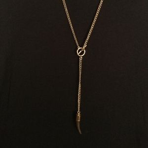 Goldtone Y Necklace